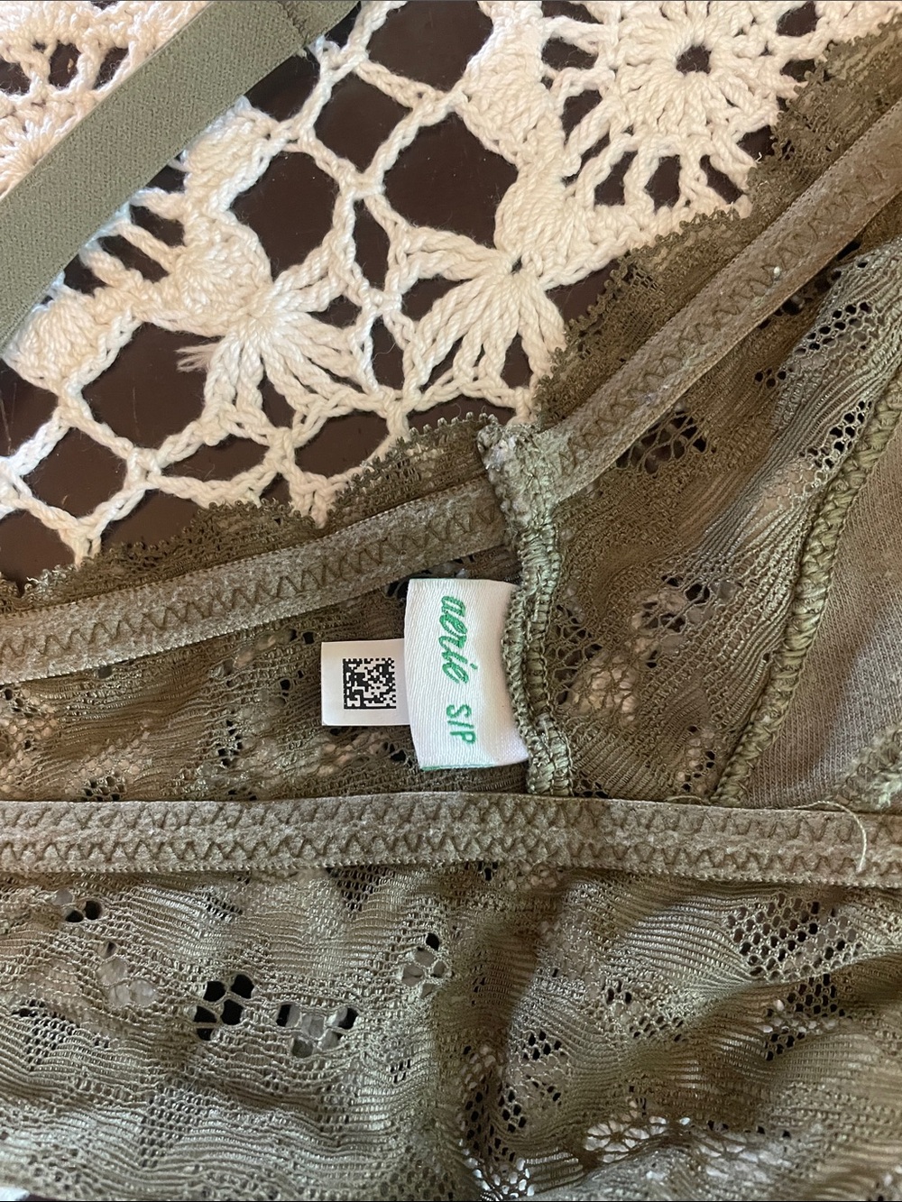aerie Olive Green Lace Bralette & Slate Gray Lace Bralette Set - Picture 4 of 5